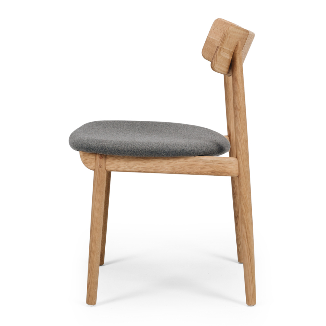Niles Dining Chair Natural Oak Fabric image 2